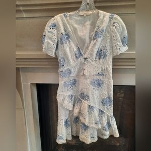 Loveshack Fancy Floral eyelet, mini dress